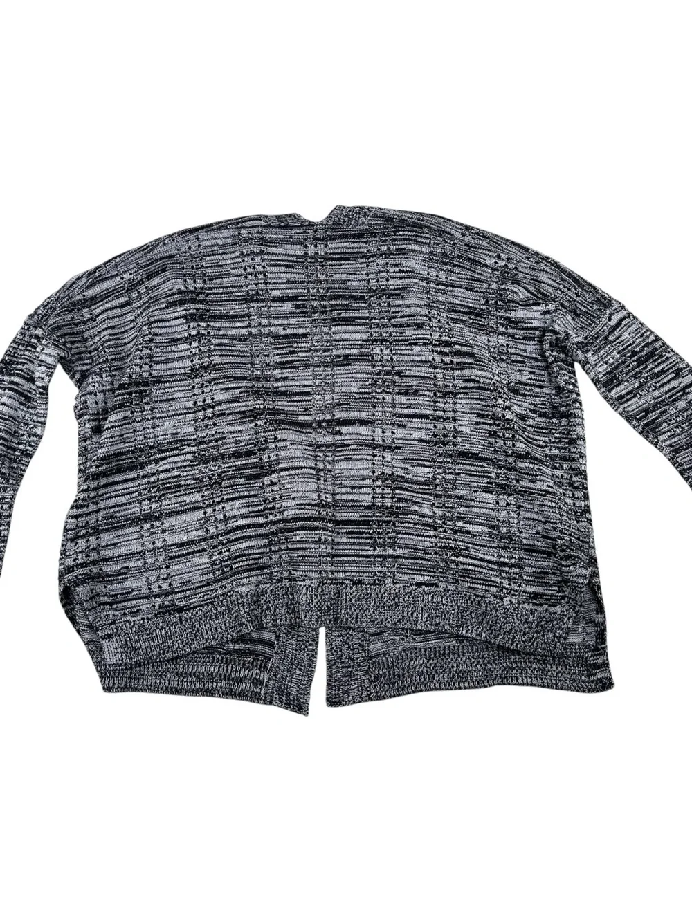 Express Open-Front Marled Gray Cardigan Sweater Cozy Minimalist Classic